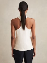 Reiss Ivory Cosmo Button Side Sleeveless Top - Image 5 of 6