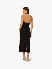 Adrianna by Adrianna Papell Knit Crepe Black Dress - Image 2 of 6