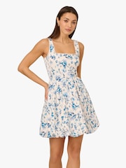 Adrianna by Adrianna Papell Balloon White Short Dress - Image 1 of 6
