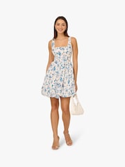 Adrianna by Adrianna Papell Balloon White Short Dress - Image 3 of 6