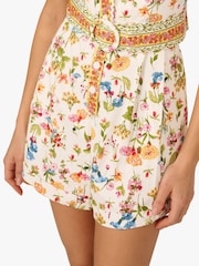 Adrianna by Adrianna Papell Puff Sleeve White Romper - Image 5 of 6