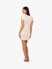 Adrianna Papell Corded Lace White Short Dress - Image 2 of 6