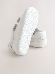White Barefoot Leather Touch Fastening Trainers - Image 3 of 6