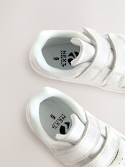 White Barefoot Leather Touch Fastening Trainers - Image 5 of 6