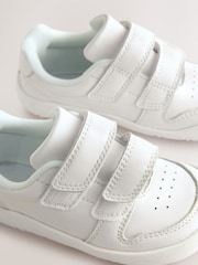 White Barefoot Leather Touch Fastening Trainers - Image 6 of 6