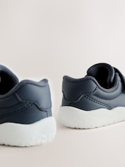 Navy Barefoot Leather Touch Fastening Trainers - Image 7 of 7