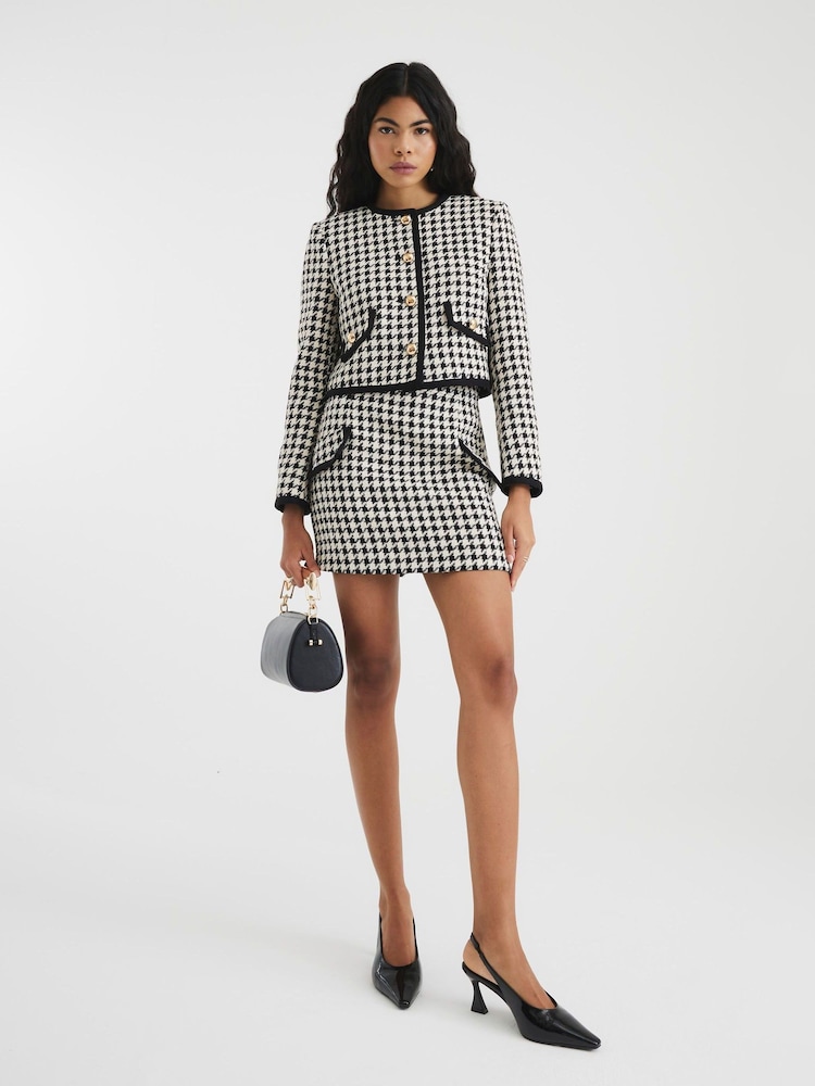 River Island Mono Boucle Mini Skirt - Imagen 2 de 3