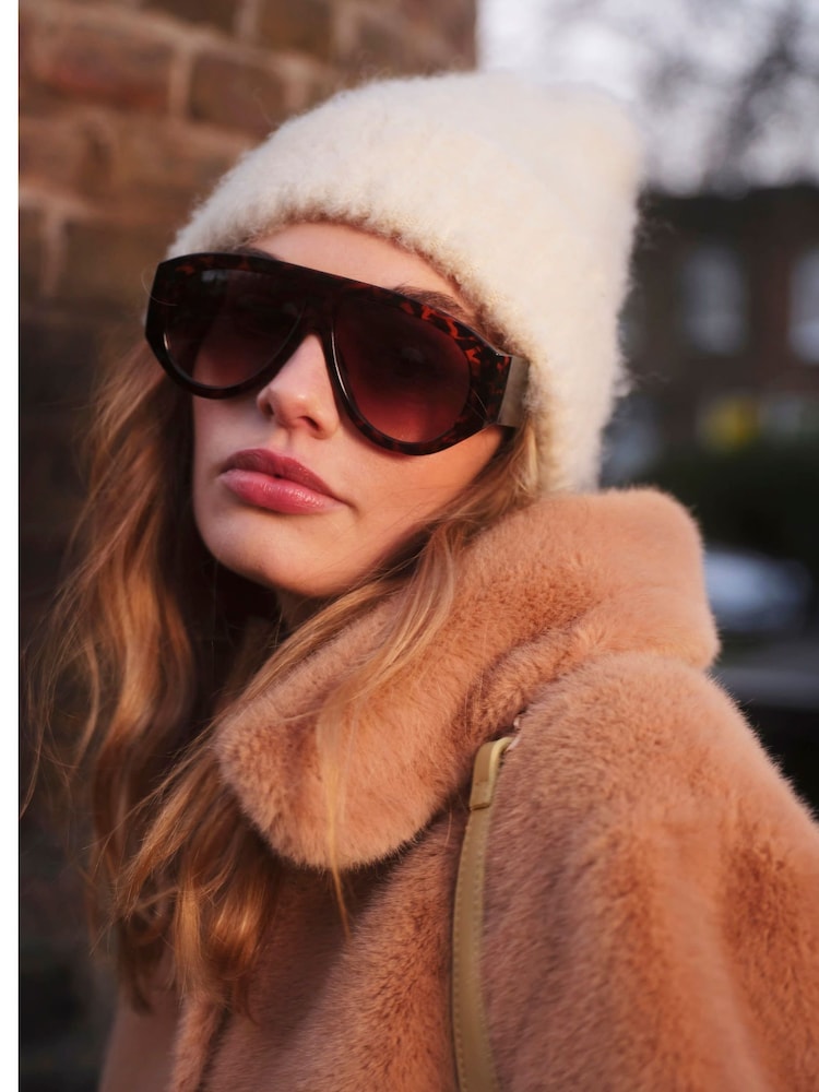 River Island Brown Button Up Faux Fur Jacket - Image 5 of 5 River Island Brown Button Up Faux Fur Jacket - Image 5 of 5