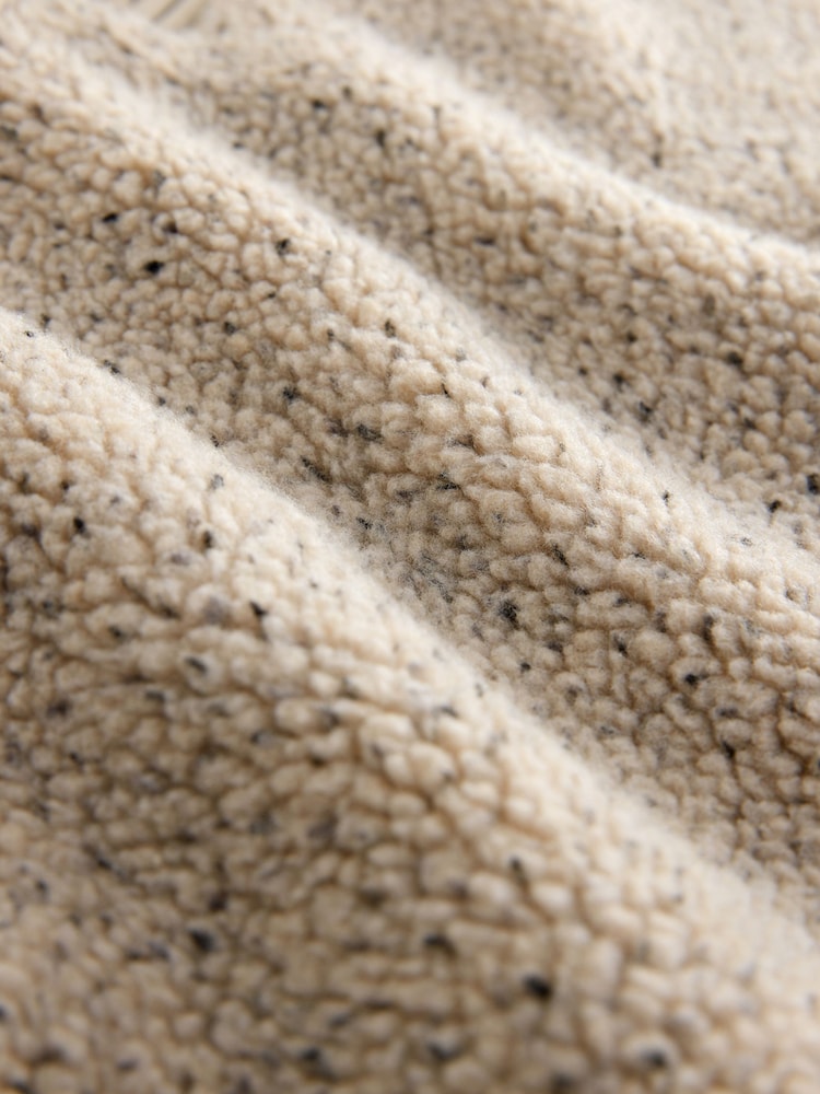 Ecru Marl Nep - Zip trimestral - Borg Fleece - Imagem 2 de 3