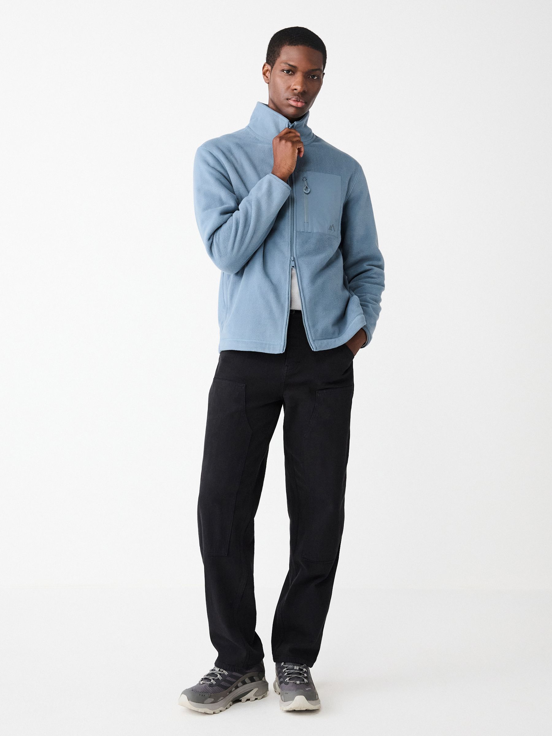 Buy Steel Blue Utility Style Polar Fleece from Next USA