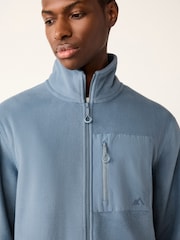 Steel Blue Zip Through Utility Style Polar Fleece - Image 4 of 9