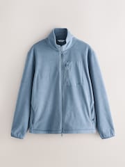 Steel Blue Zip Through Utility Style Polar Fleece - Image 7 of 9