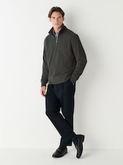 Brown Soft Touch Quarter Zip Neck Fleece - Image 2 of 7