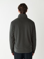 Brown Soft Touch Quarter Zip Neck Fleece - Image 4 of 7