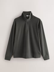 Brown Soft Touch Quarter Zip Neck Fleece - Image 5 of 7