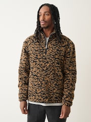 Animal Zip Neck Full Zip Printed Fleece - Image 1 of 7