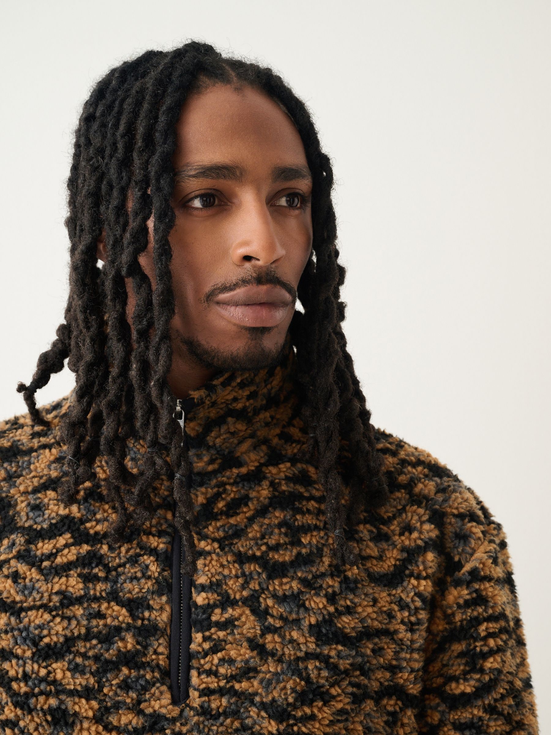 Buy Animal Zip Neck Printed Fleece from Next USA