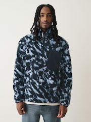 Camouflage Zip Neck Full Zip Printed Fleece - Image 1 of 8