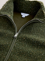 Khaki Green Nep - Zip Through - Borg Fleece - Imagem 4 de 6