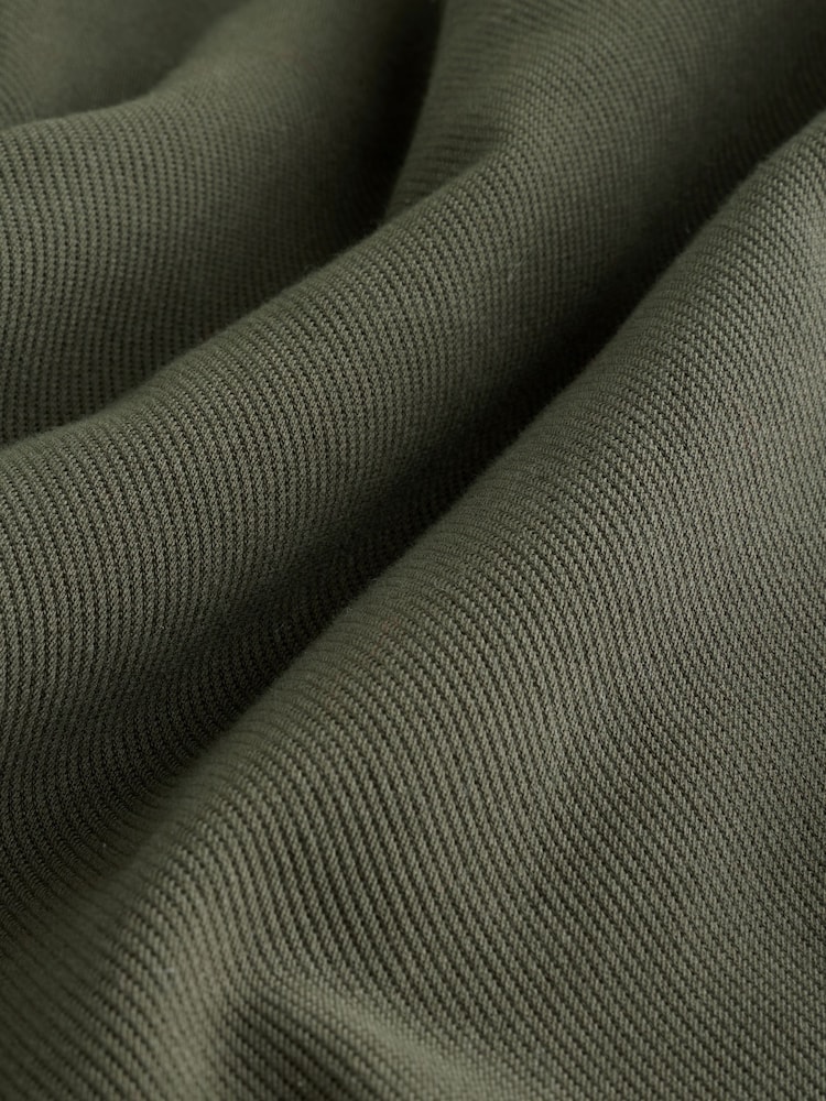 Khaki Green Hooded Borg Fleece Lined Shacket - Image 4 of 4