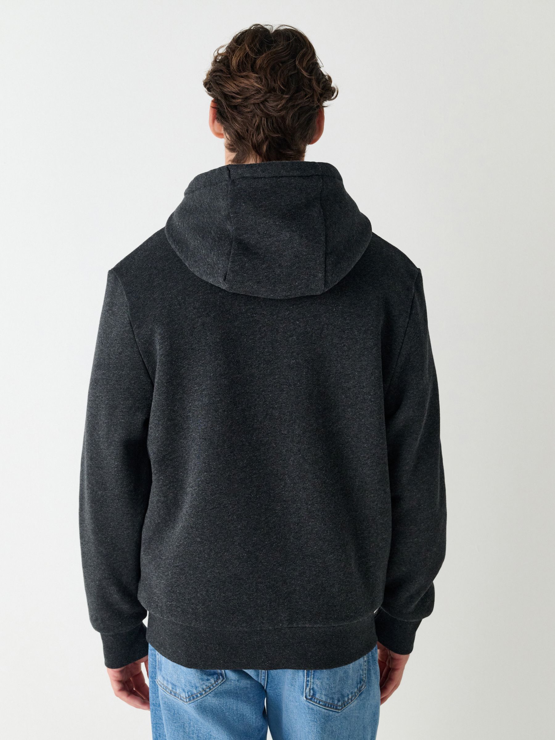 Buy Grey Marl - Borg Fleece Lined Full Zip Hoodie from Next Japan