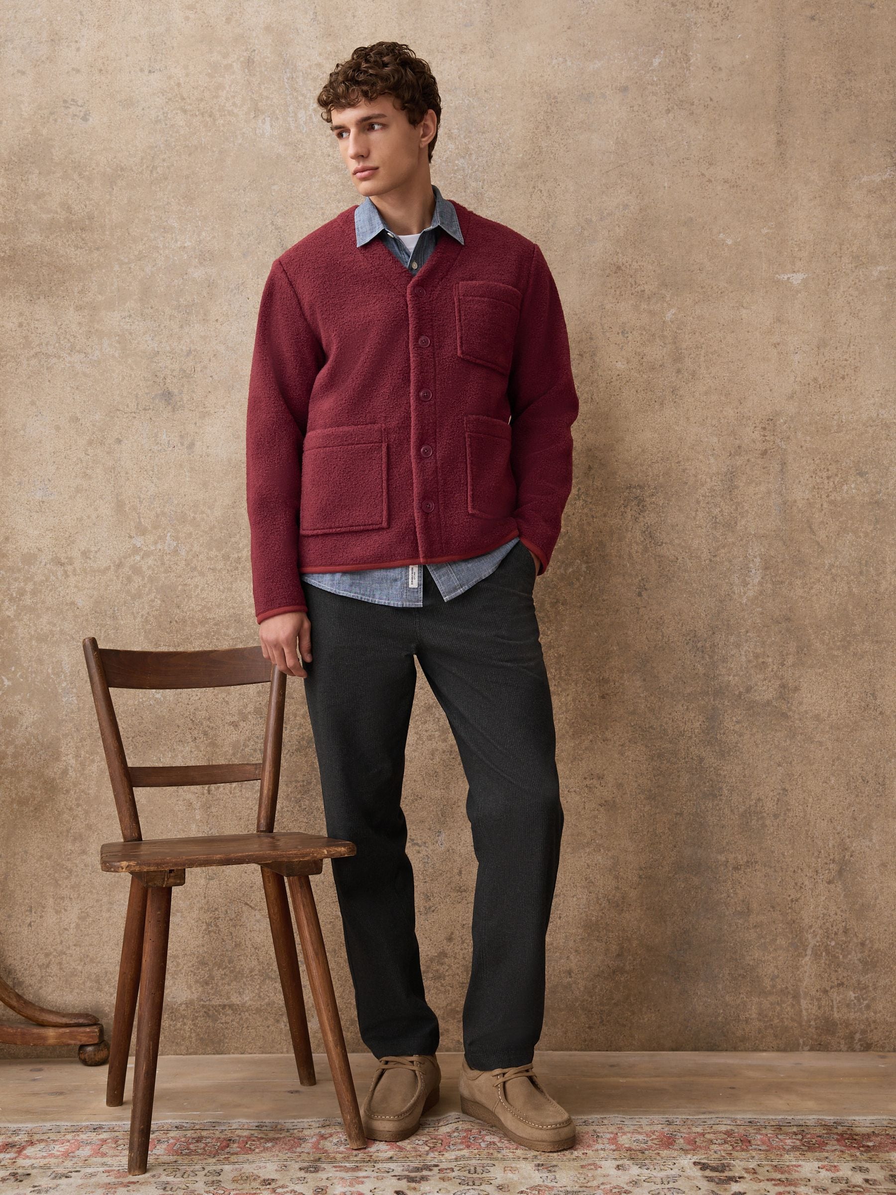スウェット FORESTER / CARDIGAN FLEECE Buy Rust Brown Wool Look Fleece Cardigan from Next USA