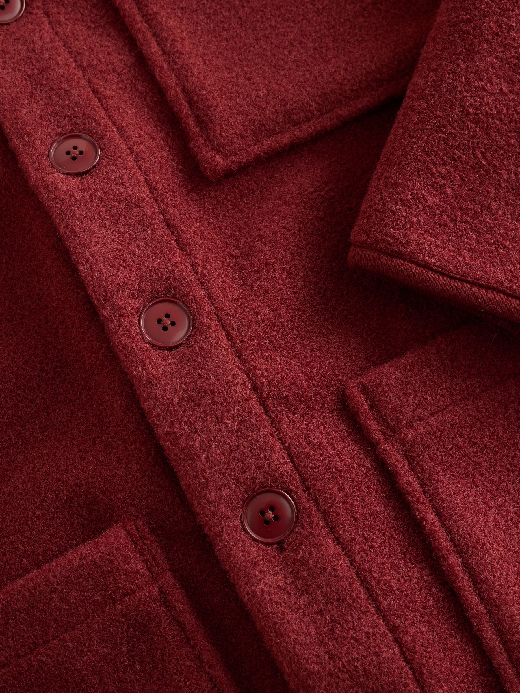 Buy Rust Brown Wool Look Fleece Cardigan from Next USA