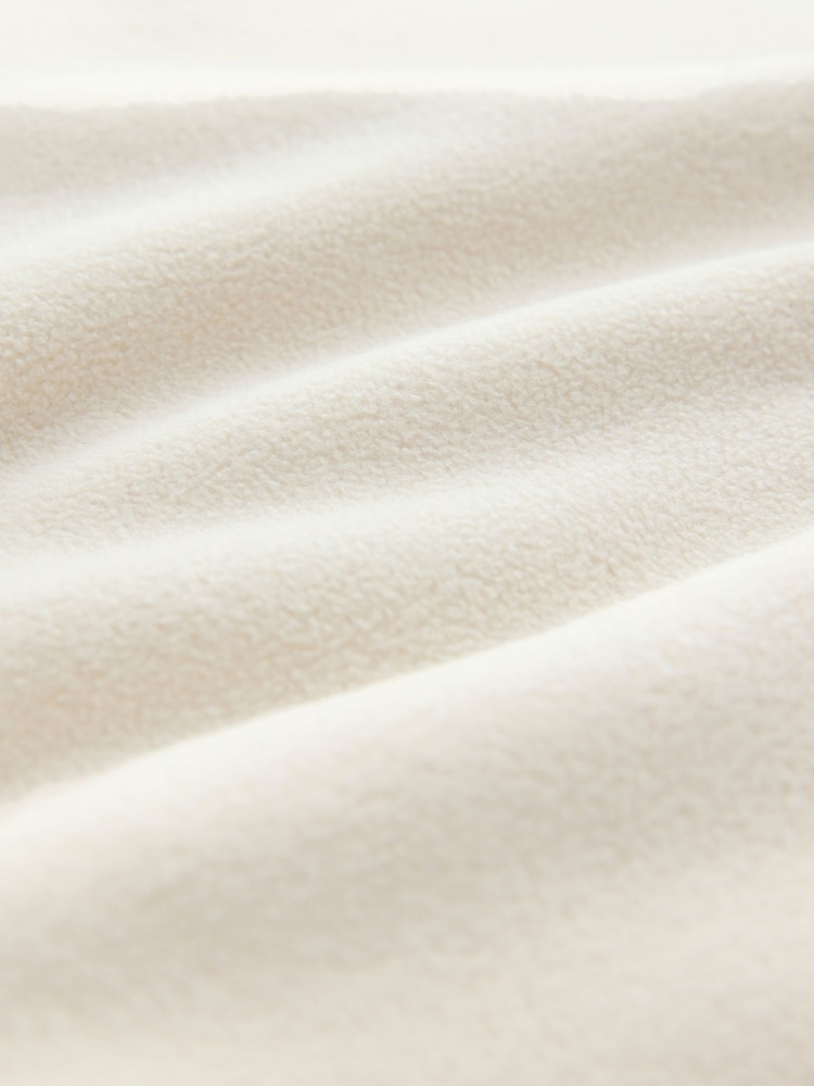 Ecru White Zip Through Utility Style Full Zip Polar Fleece - Image 4 of 4