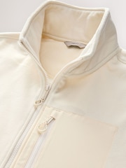Ecru White Zip Through Utility Style Polar Fleece - Image 6 of 7