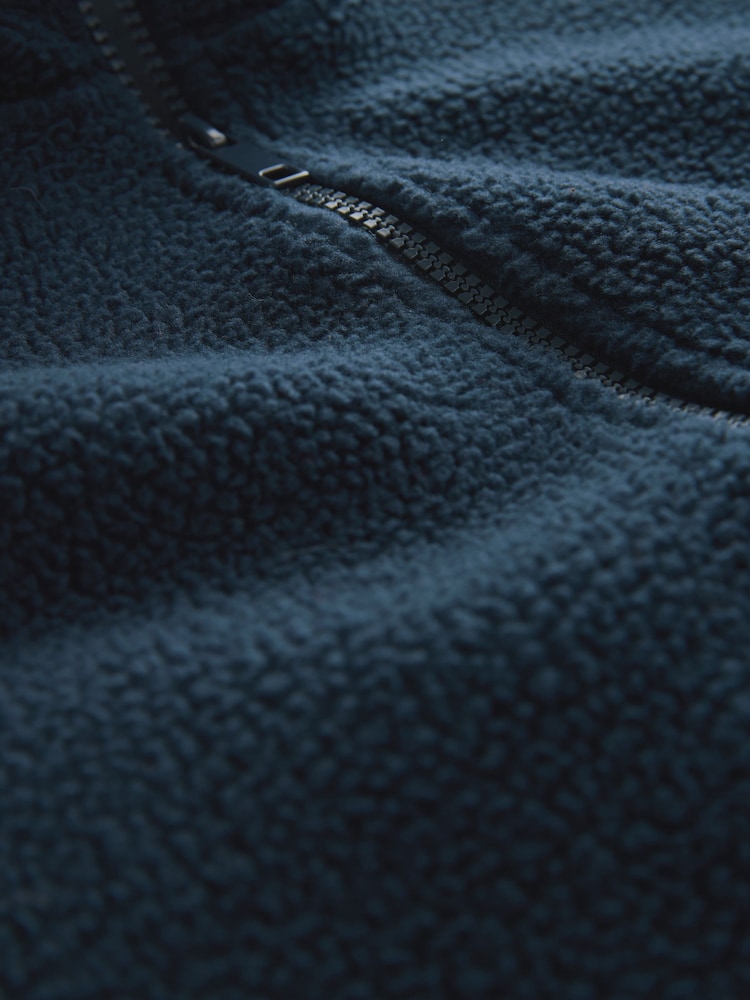 Navy Blue Zip Through Fleece - Image 2 of 3