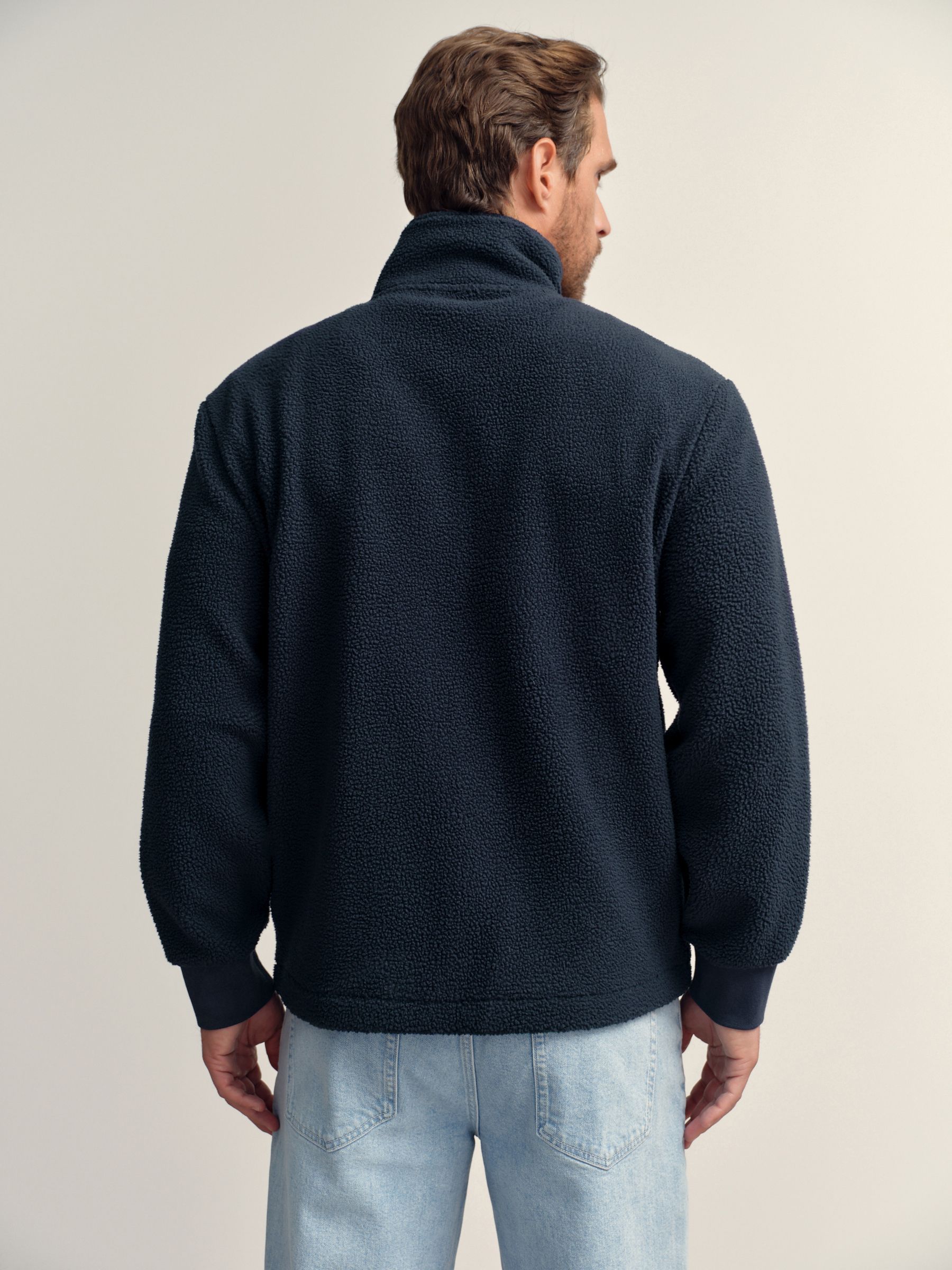Buy Navy Blue Zip Through Borg Fleece from Next South Africa