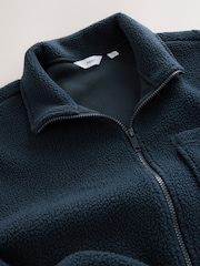 Navy Blue Zip Through Fleece - Image 3 of 3