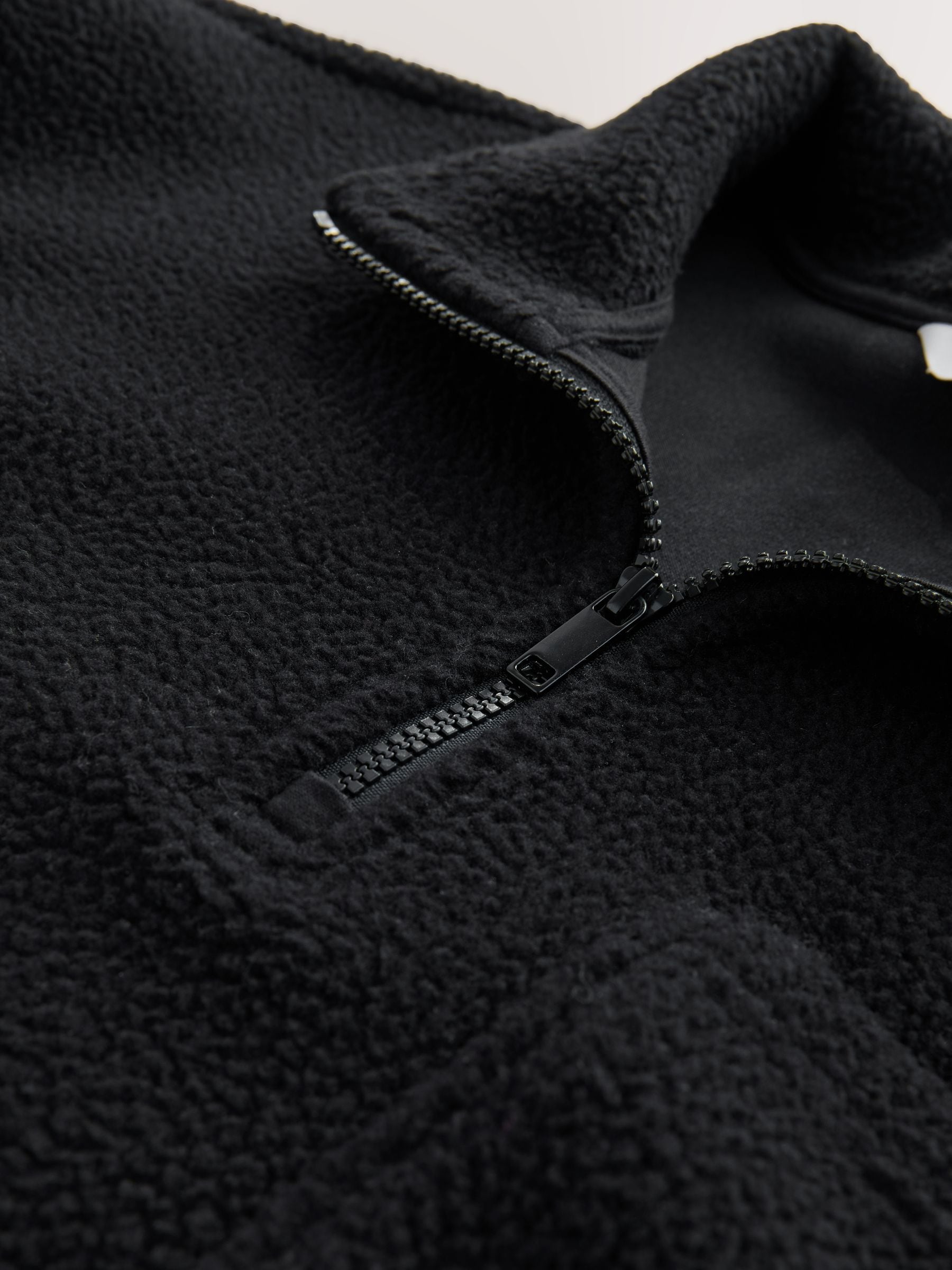 Buy Black Quarter Zip Borg Fleece from Next Canada