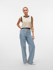 VERO MODA Cream Knitted Vest Top - Image 3 of 4