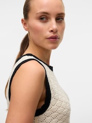 VERO MODA Cream Knitted Vest Top - Image 4 of 4