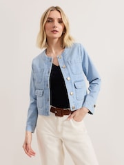 Phase Eight Blue 100% Cotton Ripley Denim Jacket - Image 1 of 6