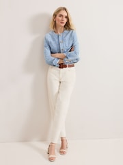 Phase Eight Blue 100% Cotton Ripley Denim Jacket - Image 3 of 6