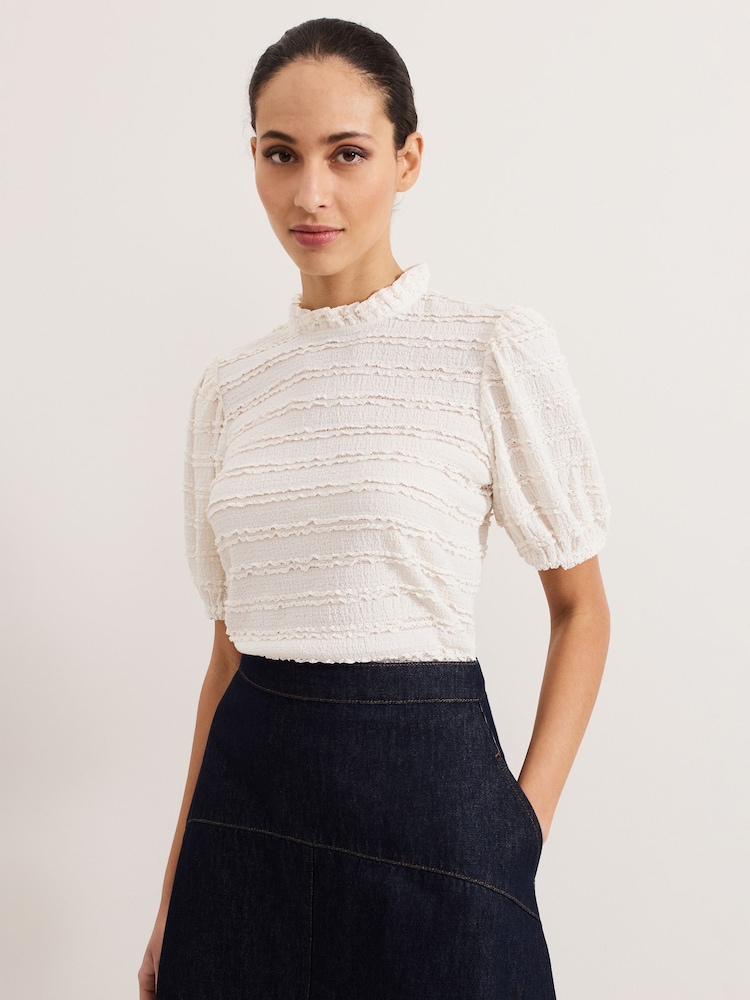 Phase Eight Cream Samiha Lace Top - Image 1 of 7