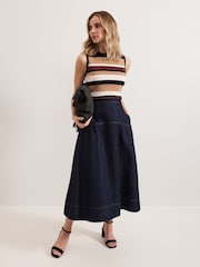 Phase Eight Blue 100% Cotton Mavis Denim Skirt - Image 2 of 8