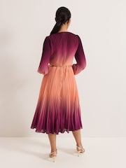 Phase Eight Purple / Orange Petite Mira Ombre Dress - Image 2 of 7