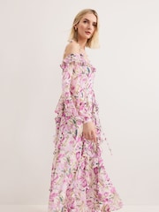 Phase Eight Pink Sarah Floral Dress - Image 3 of 7
