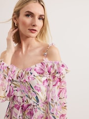 Phase Eight Pink Sarah Floral Dress - Image 4 of 7