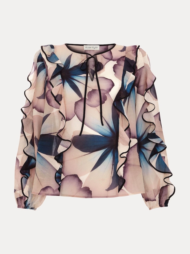 Phase Eight Black Cosmos Silk Blouse - Image 7 of 7