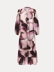 Phase Eight Purple Clarra Floral Dress - Image 8 of 8