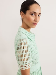 Phase Eight Green Sandy Lace Dress - Image 6 of 7