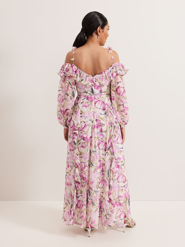 Phase Eight Light Pink Petite Sarah Floral Dress - Image 2 of 6