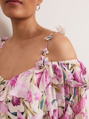 Phase Eight Light Pink Petite Sarah Floral Dress - Image 4 of 6