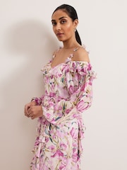 Phase Eight Light Pink Petite Sarah Floral Dress - Image 5 of 6