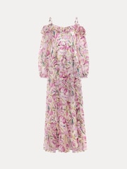 Phase Eight Light Pink Petite Sarah Floral Dress - Image 6 of 6