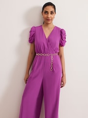 Phase Eight Purple Petite Helene Jumpsuit - Image 3 of 6